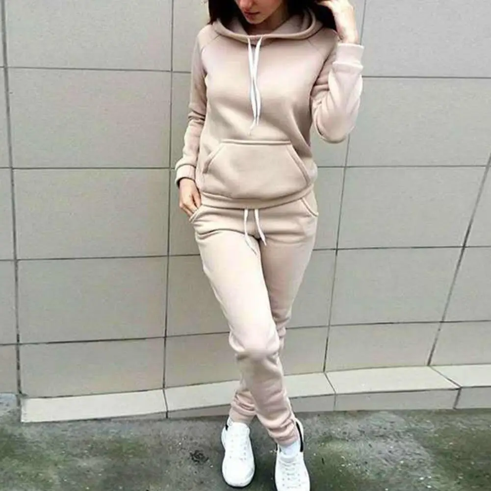 New Women\'s Hoodie Suit, Fashion Spring And Autumn Men And Women Pullover Hoodie + Pants 2 Sets, Outdoor Jogging Sportswear Suit