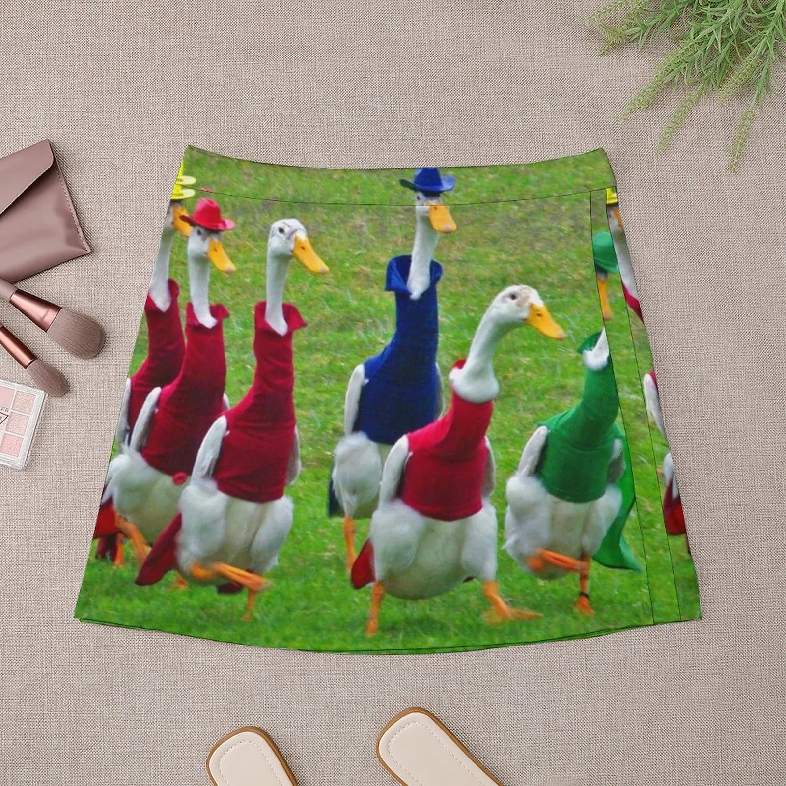 Indian Runner ducks race at dog trials Mini Skirt Women's summer dress fairy grunge Mini Skirt