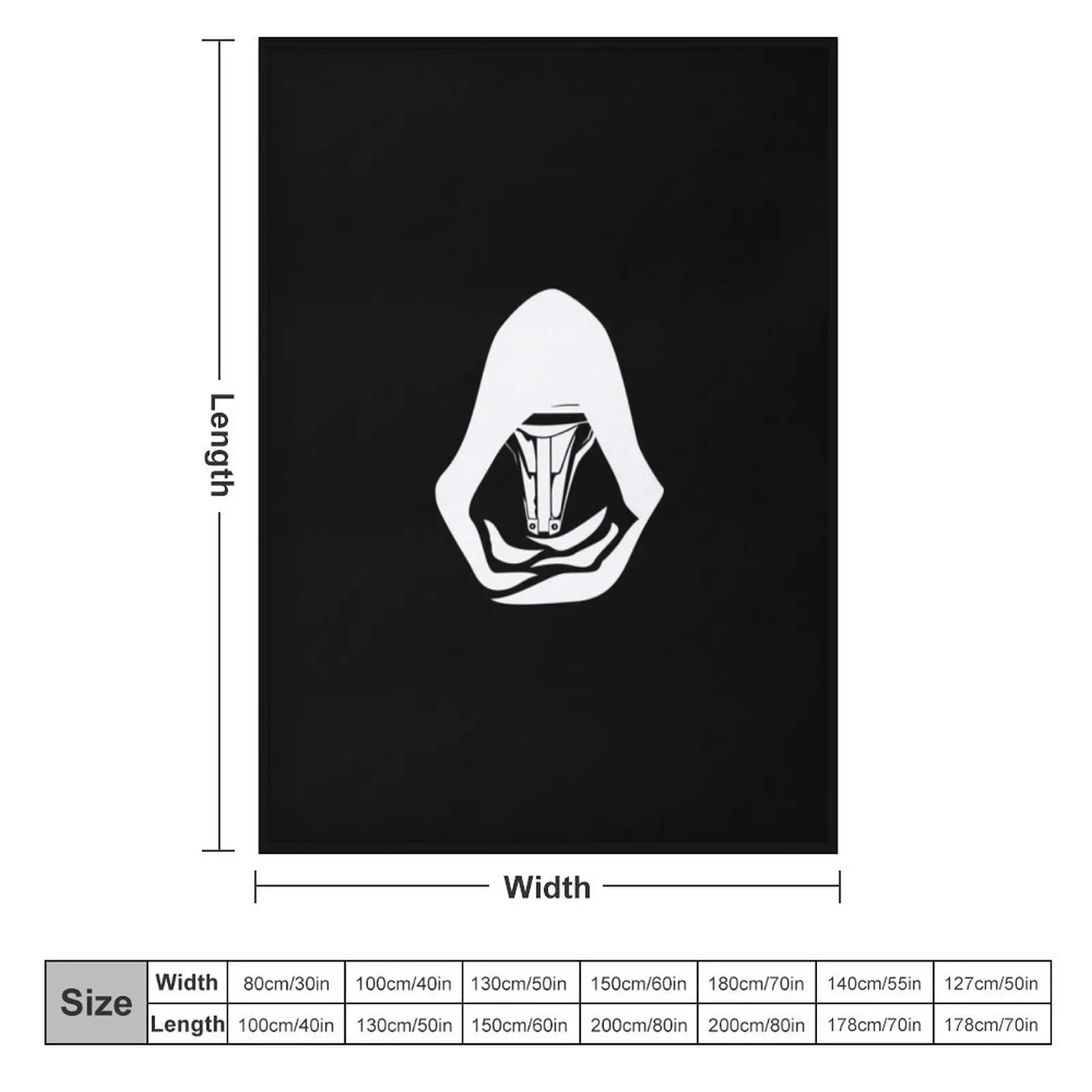 Darth Revan Mask – in White Throw Blanket Summer Beddings Personalized Gift Blankets