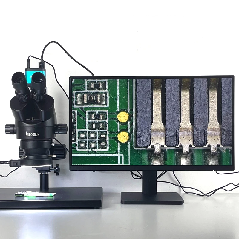 3.5X-90X microscopio trinoculare Stereo Simul-focale 4K 2K 48MP 1080P videocamera digitale USB HDMI per riparazione saldatura telefono PCB