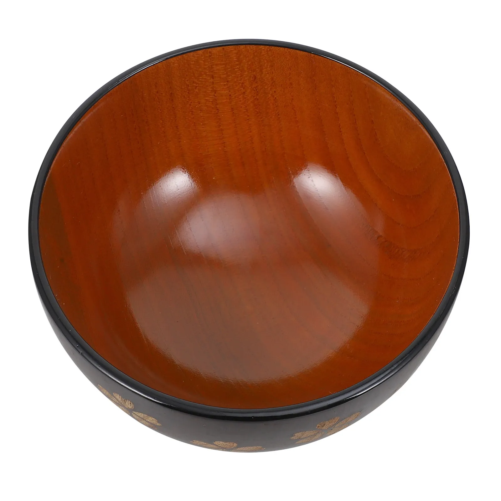1 pièce de bol en bois de haute qualité, de style japonais, pour servir la nourriture, le riz et la soupe, accessoire de cuisine, support de stockage pour le riz.