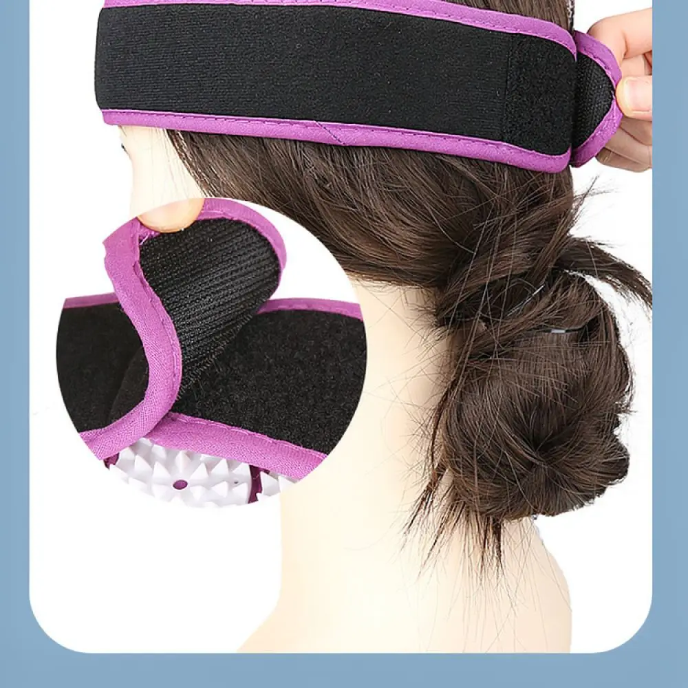 Acupressure Massage Headband For Relief And Relaxation Adjustable Adhesive Strap Face Scalp Care Tool For Daily Health Use