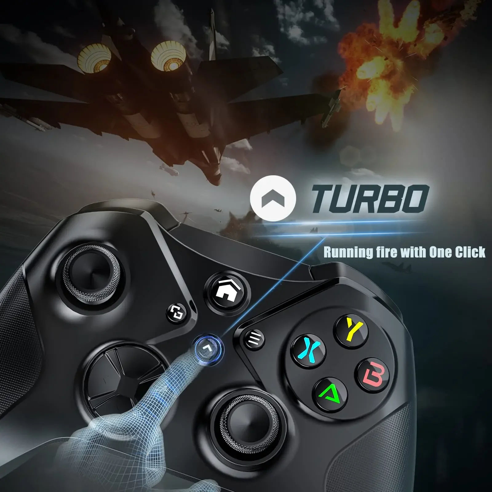 وحدة تحكم لاسلكية لأجهزة Xbox ONE/Xbox one S/X Series Consoles/Android/PC عصا التحكم في الألعاب 6 محاور مستشعر الدوران Turbo Func Gamepads