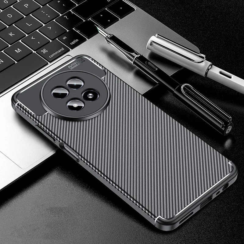 For Realme 13 5G Case For Realme 13 Cover 6.72 inch Shockproof Matte Carbon Fiber Soft Silicone Bumper For Realme 13 5G