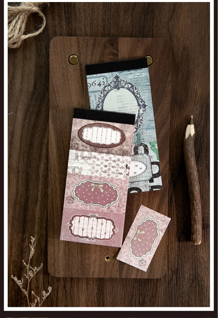 Journal GO 40 Stück Retro Abreißblock Vintage Rahmen Scrapbooking Dekorationsmaterial Collage Junk Journal DIY Materialpapier – Detail 12