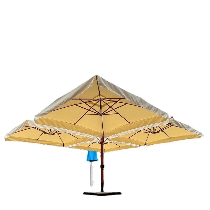 

four-head oversized Roman umbrella, sunshade and waterproof, seven-character umbrella unilateral umbrella