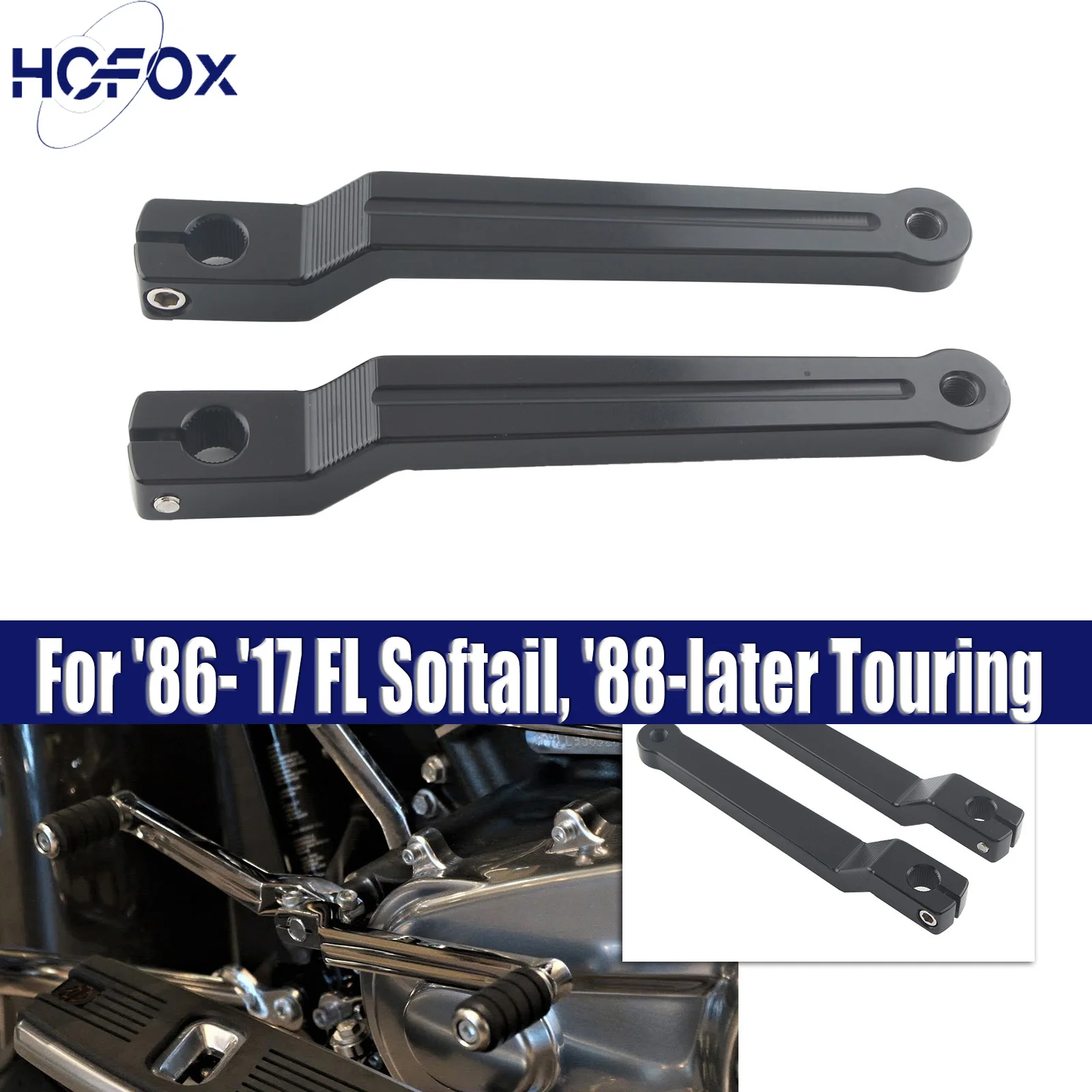 

For Harley Electra Street Road Glide Softail Fat Boy Motorcycle Aluminum Heel/Toe Shift Levers