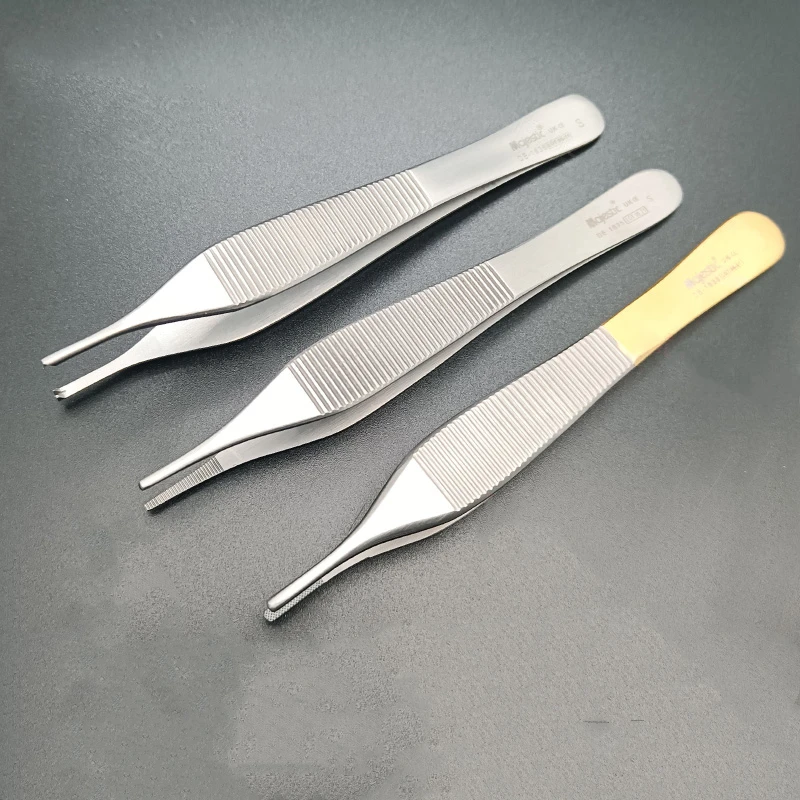 Dental Tissue Tweezer Dental Stainless Steel Forcep Extraction Hemostat 1*2 Tweezer Home Organization Forceps Dressing Forceps