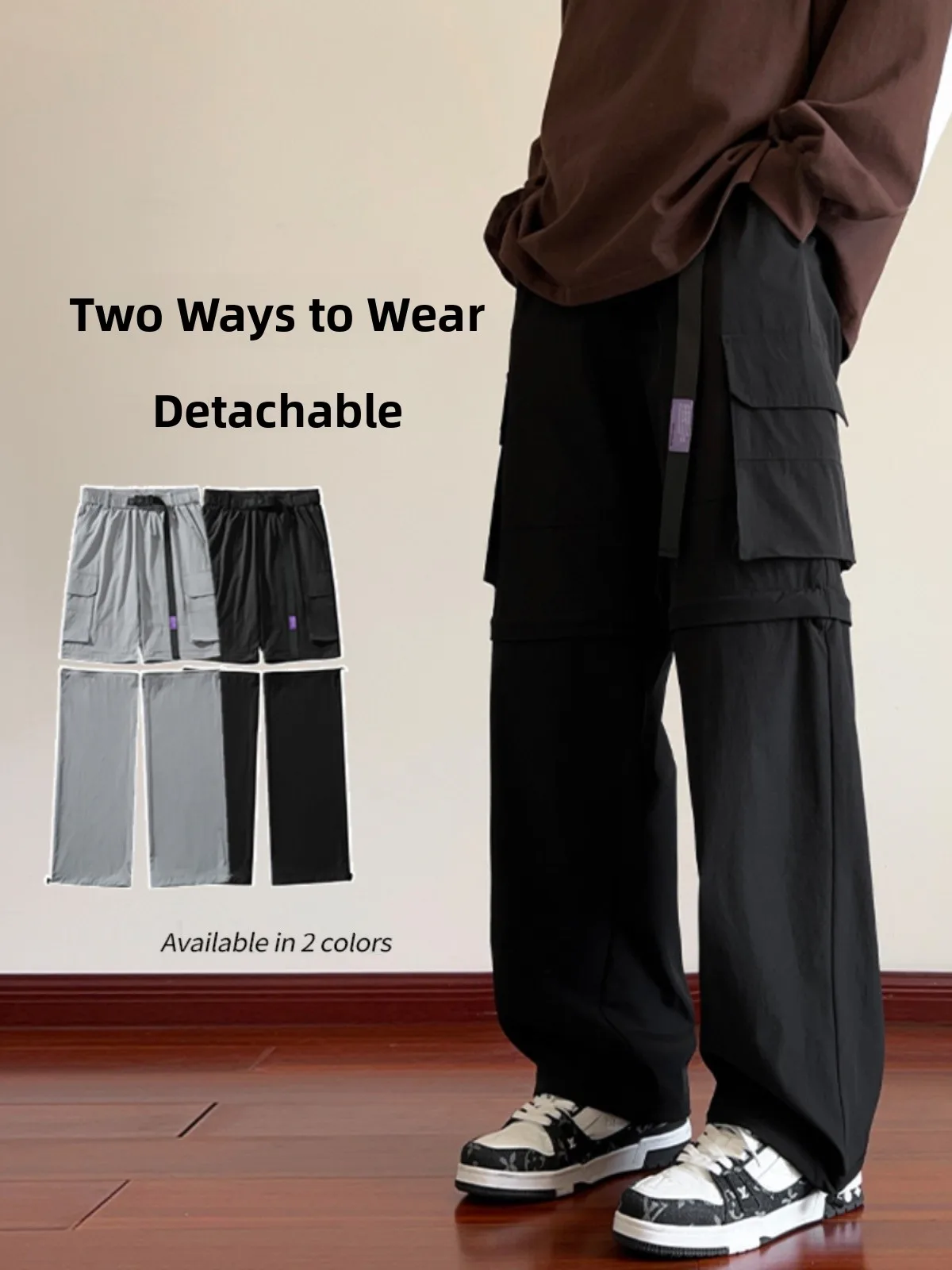 

Advanced Men's Detachable Workwear orts Casual Long Trousers Spring Summer Faionable Brand Youthful Energy Sle