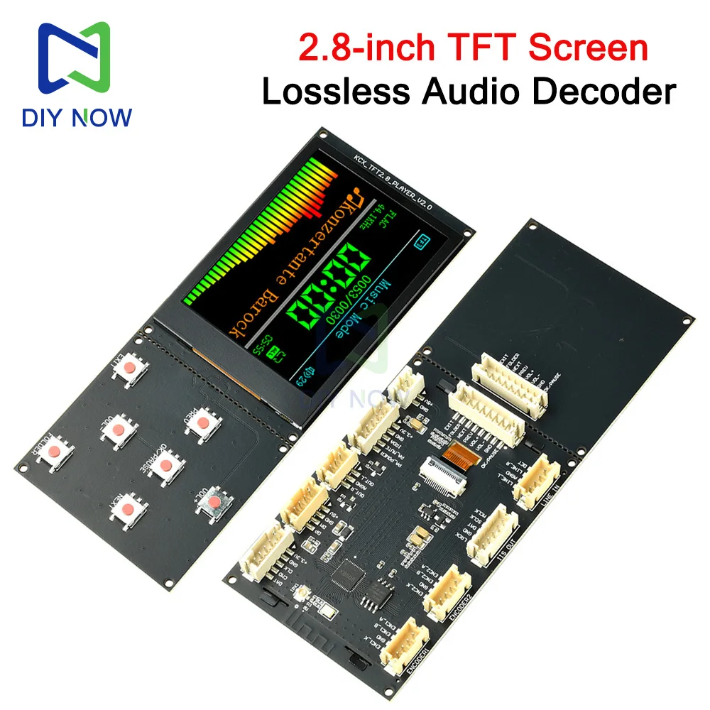 

Bluetooth Audio Decoder 2.8-inch 320×240 TFT Color Screen Lossless Audio Decoder Module Digital Audio Playback Module
