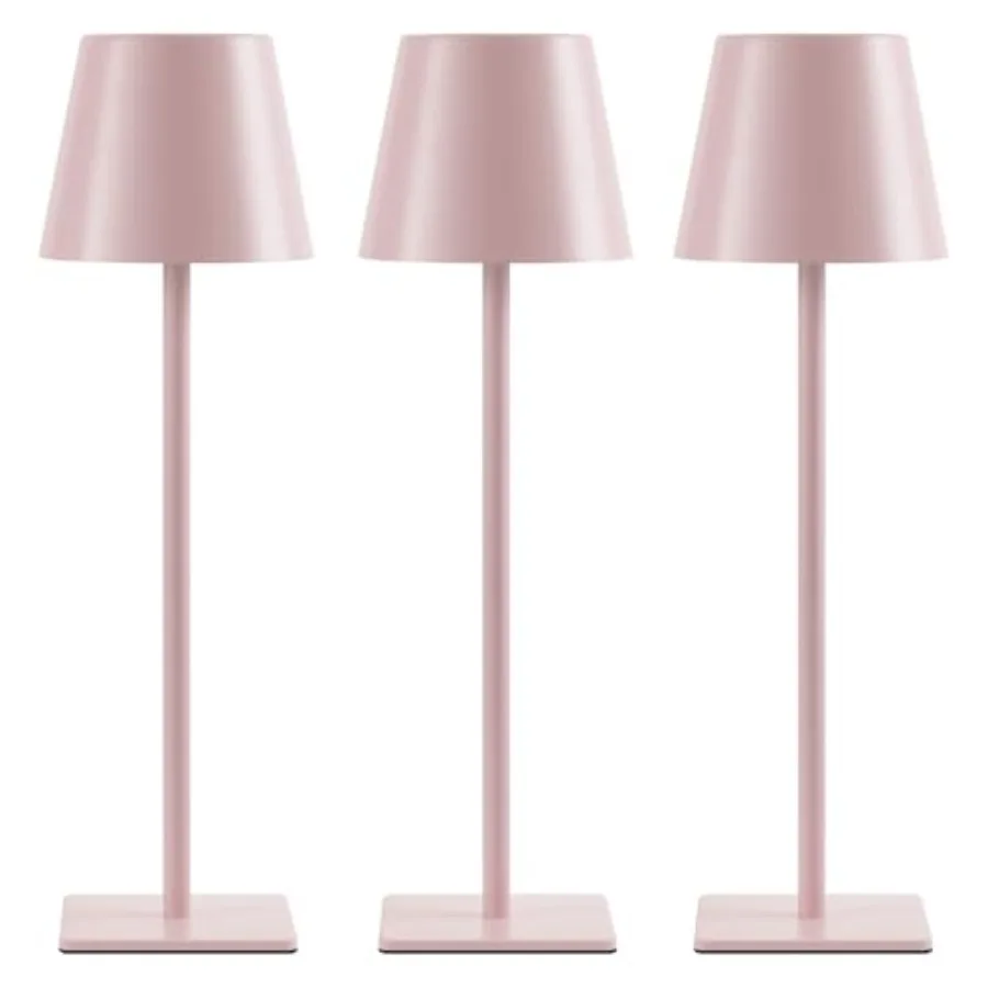 

Cordless Table Lamp, Battery Operated Lamp - Portable Waterproof Rechargeable Table Lamp w/ 3 Color Temps and Stepless Dimming
