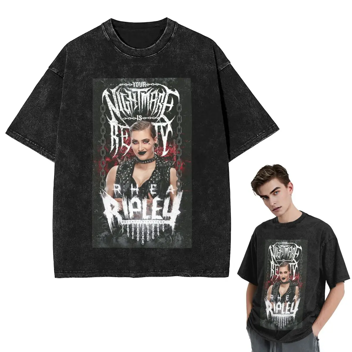 

Уличная одежда Футболки She Is My Mami Rhea Ripley Bootleg Wrestler Футболка с коротким рукавом Хип-хоп Футболка Топы Футболки для мужчин и женщин