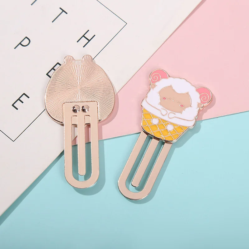 Cartoon Animal Creative Paper Clip Book Clamp Simple Exquisite Literary Bookmarks Zinc Alloy Paperclips Stationery Gift