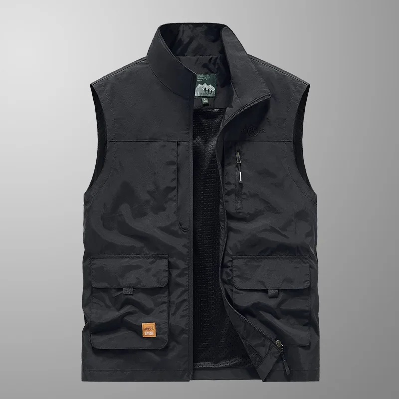 

Новый стиль, легкий жилет для фотосъемки, удобный дышащий жилет для рыбалки на открытом воздухе, мужской повседневный свободный тонкий карманный рабочий костюм