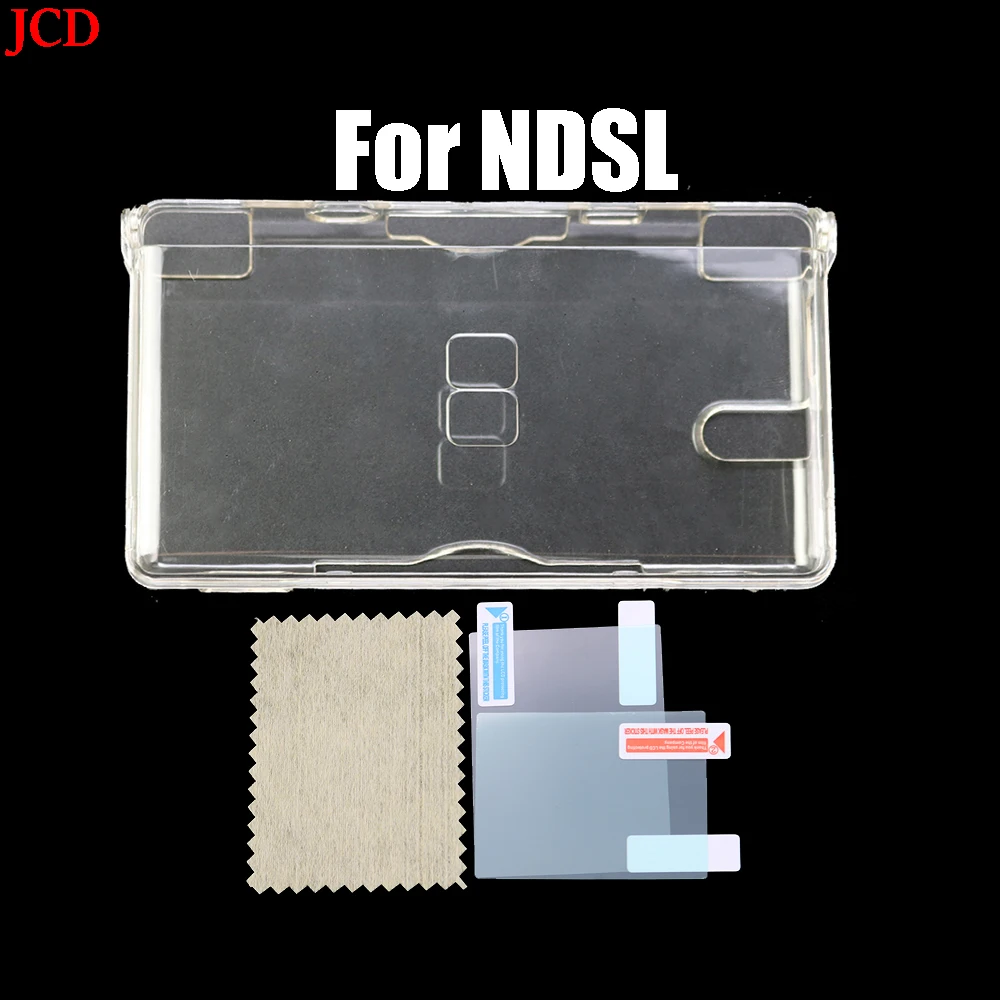 JCD 1pcs Transparent Crystal Case Clear Hard Cover Shell For Nintend DSi NDSi Game Console & Screen Protective Film