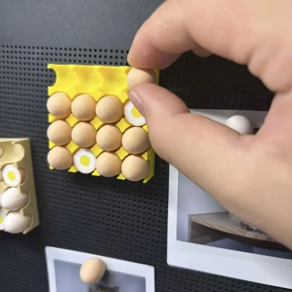 New Magnetic Egg Tray Fridge Magnet Reusable Egg Shape Photo Holder Magnet Creative Design Memo Note Holder Office Board
