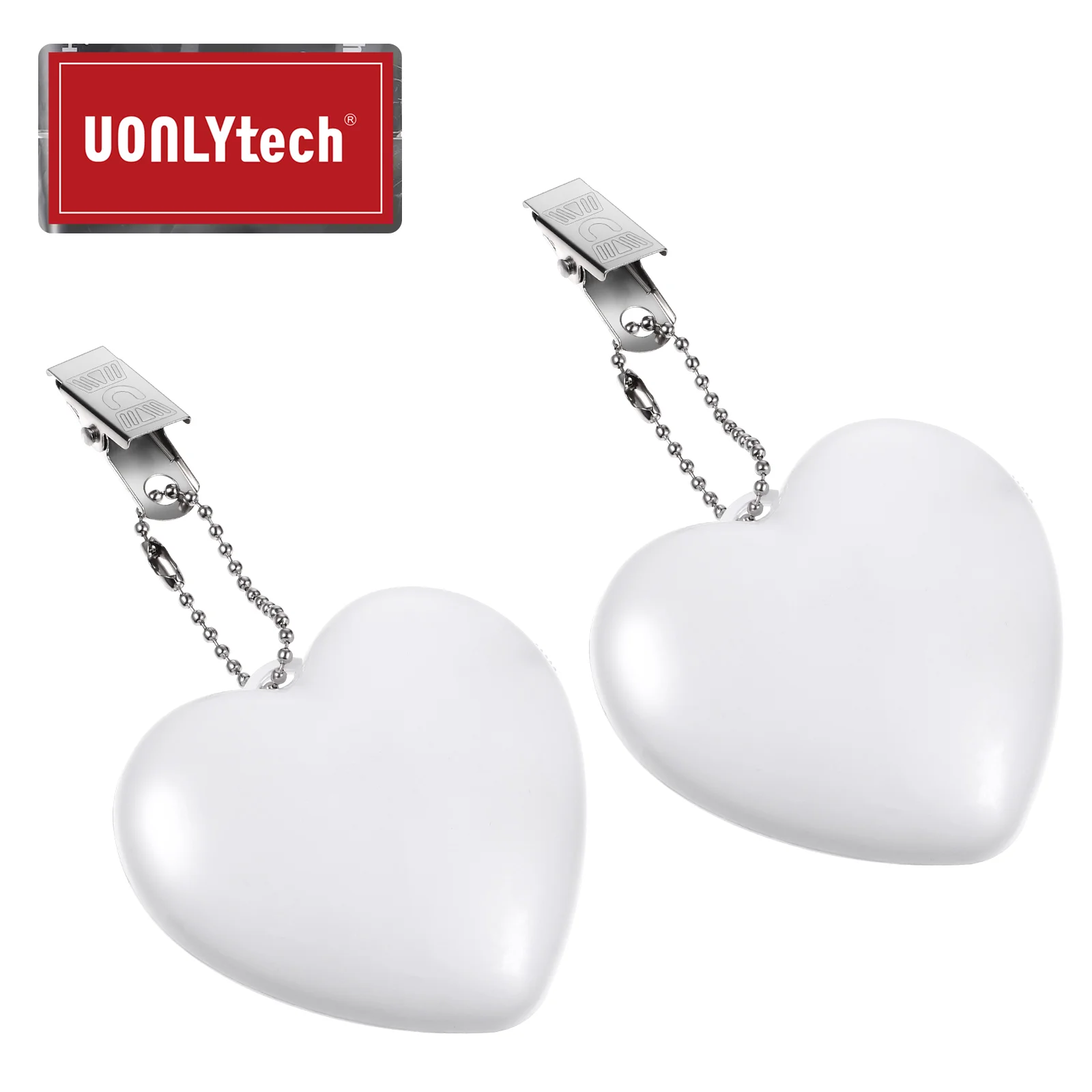 2 Pcs Small Lamp Heart Night Light LED Purse Touch Sensor Handbag White Powered Miss