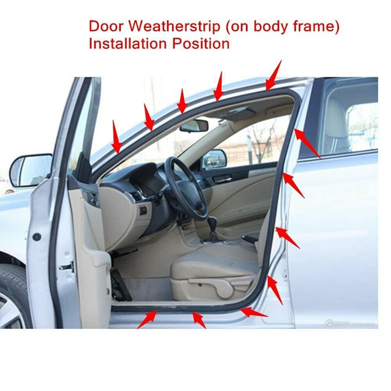 2Pcs Front Left Right Side Door Weatherstrip Moulding Seal for Honda New Arrivals in Stock