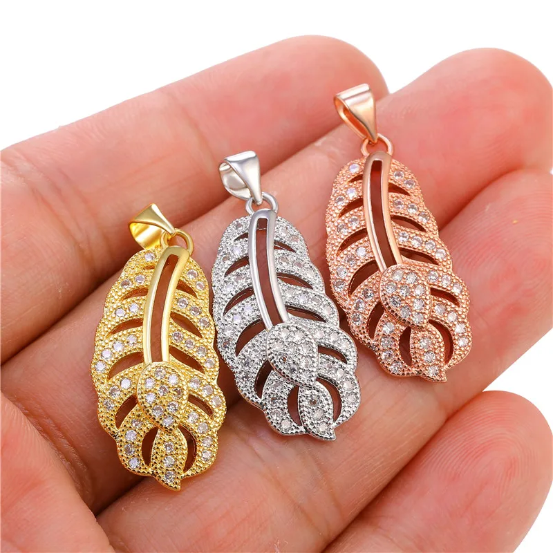 Juya Micro Pave Zircon 18K Gold Plated Copper Moneybag Pendants For DIY Women Charms Necklace Bracelet Making
