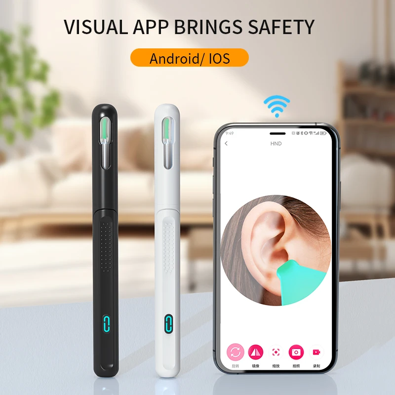 

Visual Ear Cleaner with Camera LED Lights 4.0mm Lens Ear Wax Removal Tool Take Video HD Earpick Gifts