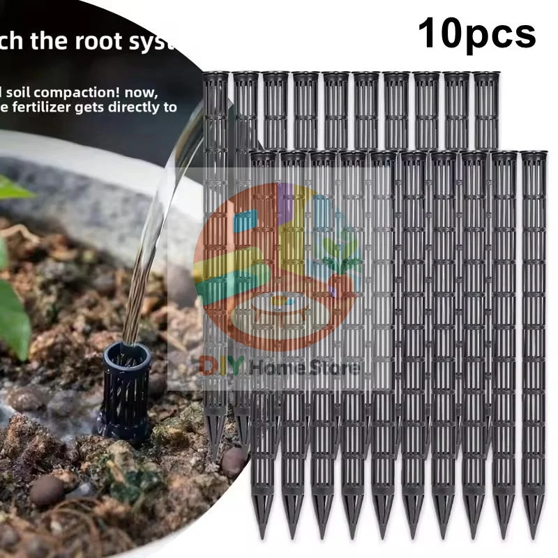 10Pcs Plant Aeration Tubes For Pots -Root Rot Prevention,Prevent Overwatering For Healthy Roots,Wet-dry Cycle.gardening Tools
