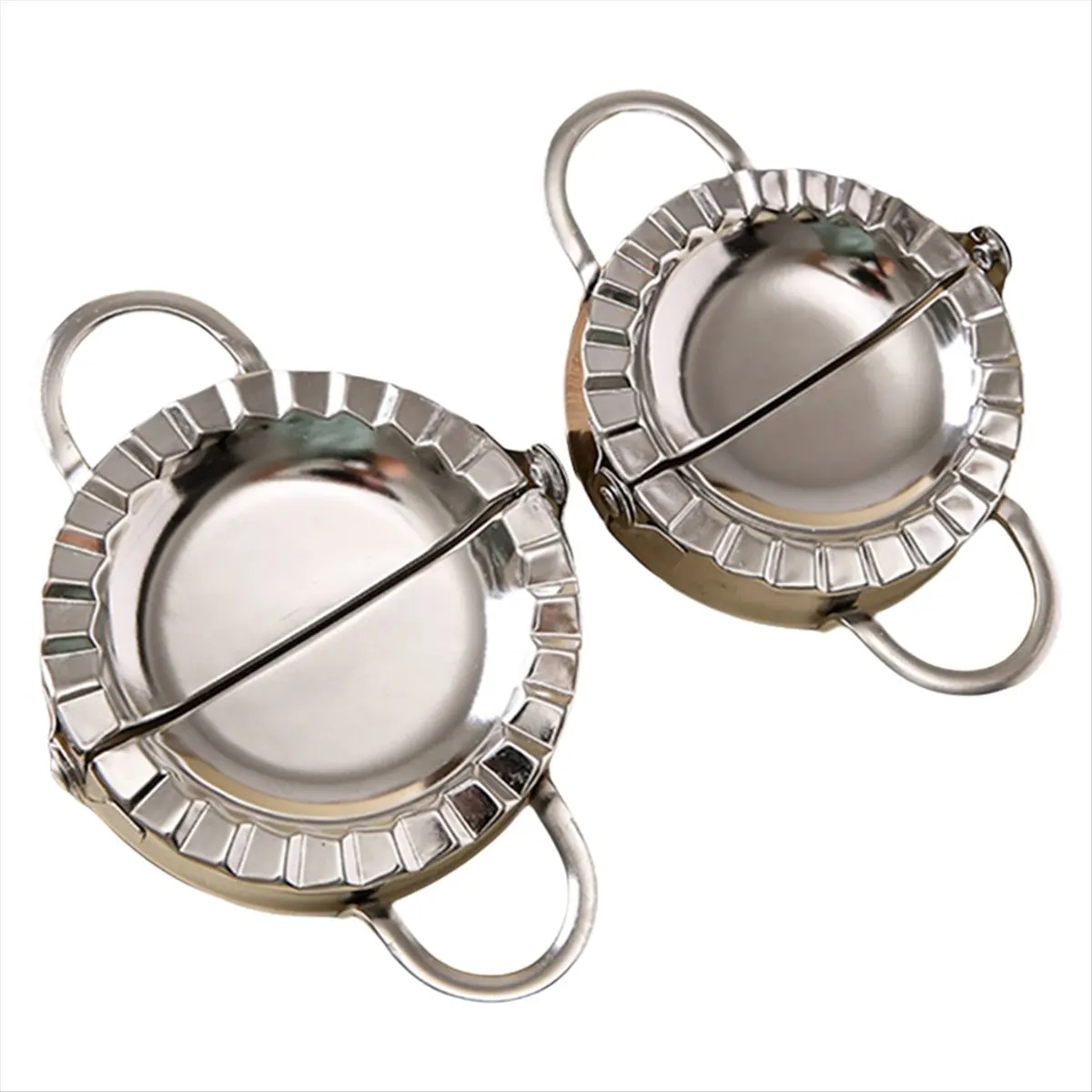 2026 Trend Dumpling Maker Stainless Steel Dumpling Mold Empanadas Ravioli Maker Metal Dumplings Gyoza Mould Gadgets Kitchen 2pcs