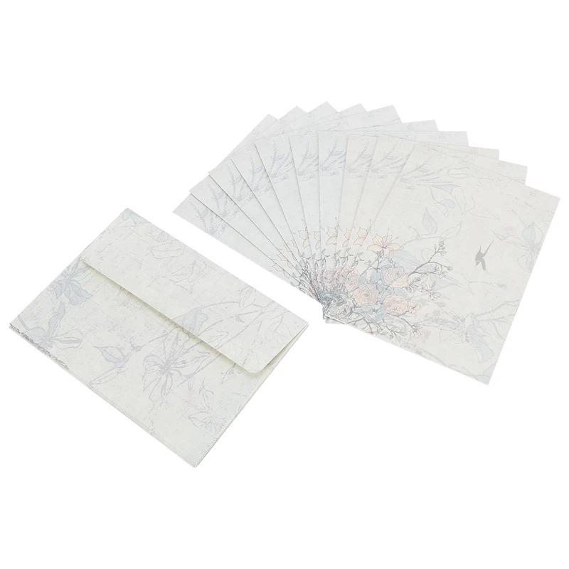 Ensembles de papeterie vintage avec enveloppes pour écrire des lettres, 40 feuilles