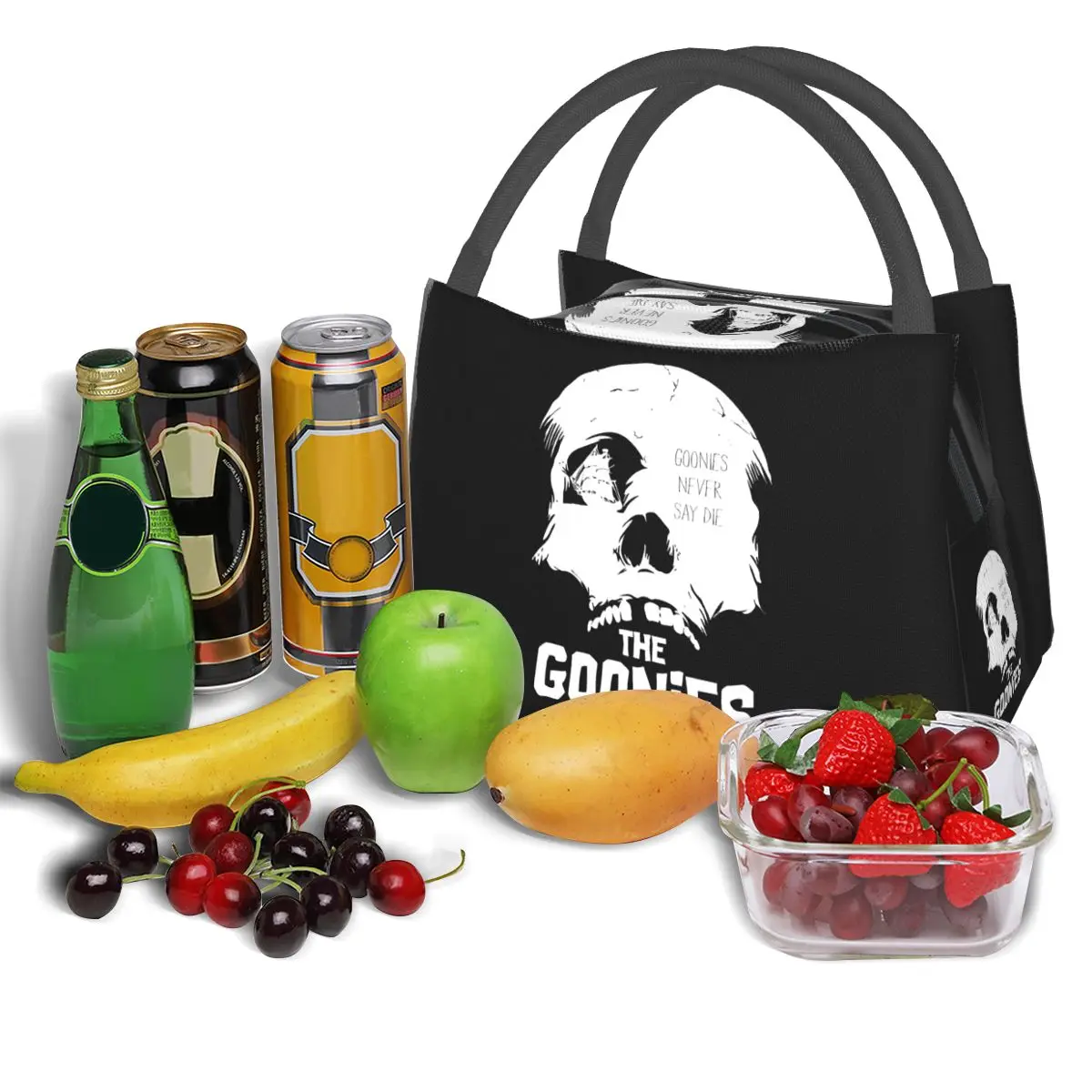 Goonies Never Say Die Bolsas de almuerzo Caja Bento aislada Bolsa de almuerzo reutilizable Bolsas de picnic Bolsa térmica más fresca para mujer Estudiante Escuela