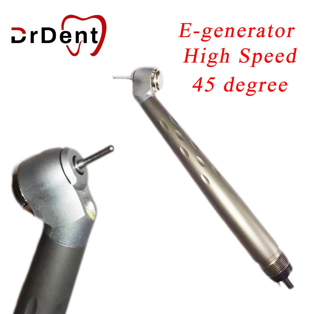 

High Speed Turbine 45 Degree LED E-generator Surgical 2/4 Hole Handpiece Copper Made Dentistry Tools