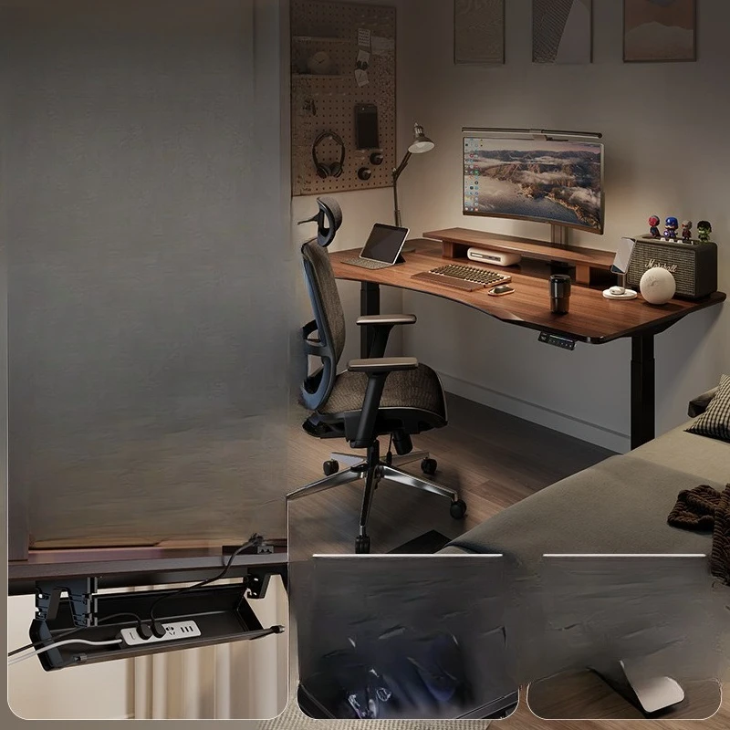 

S6 lifting computer electric lifting table office can e-sports solid wood desk