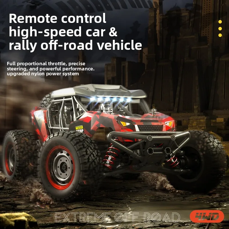 SCY 1:16 Coche teledirigido todoterreno de rally de alta velocidad 4WD totalmente proporcional cepillado - Desert Truck 16106 Regalo de Navidad