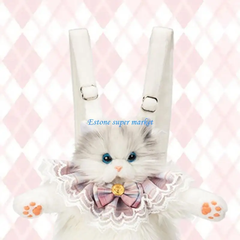 090B Portable Plush Toy Backpack Ragdoll Cats Design Lightweight Outdoor Adventures