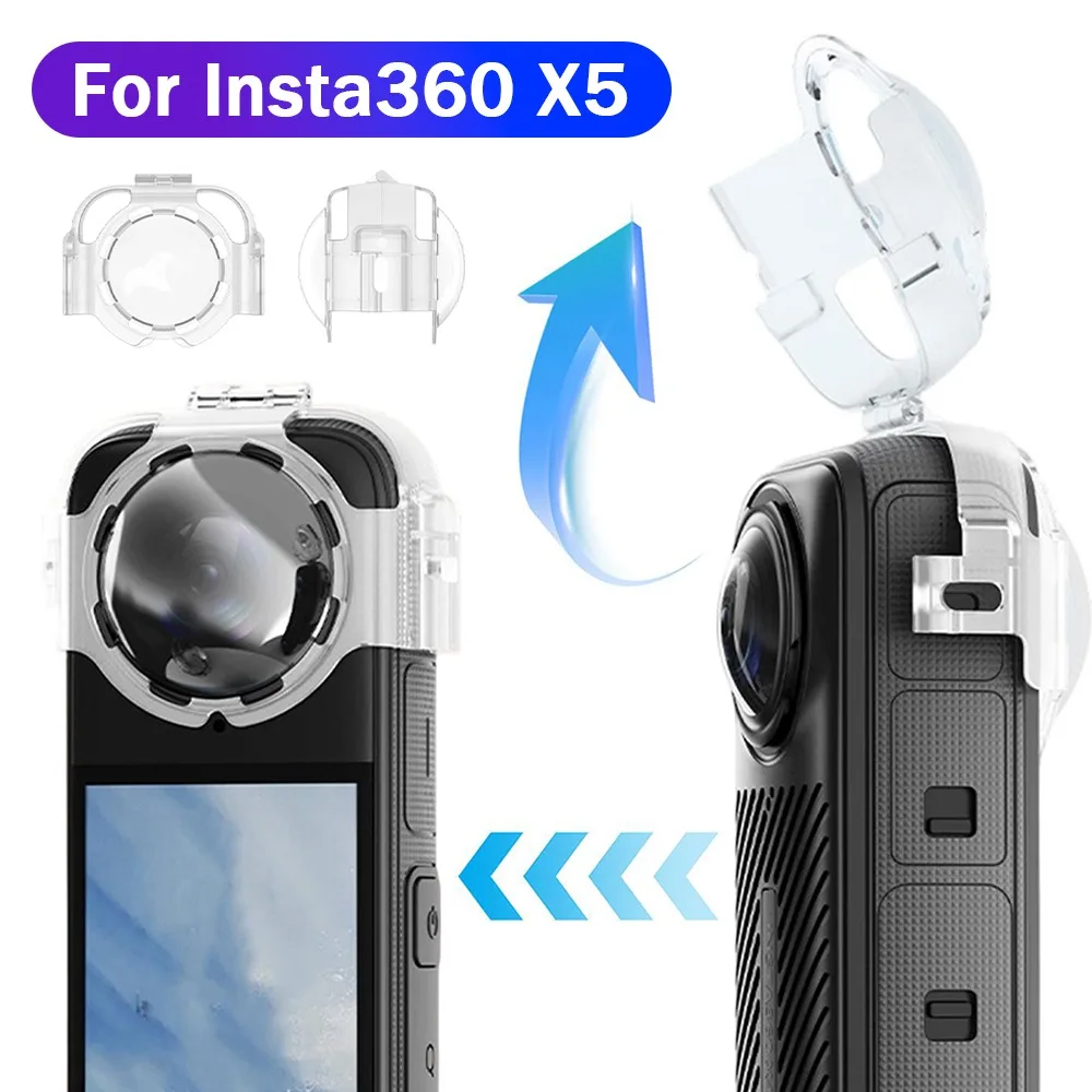

For Insta360 X5 Anti-Fog Lens Guards Sports Camera Hard PC Lens Cover Protectors for Insta 360 Shock-resistant Clear Camera Caps
