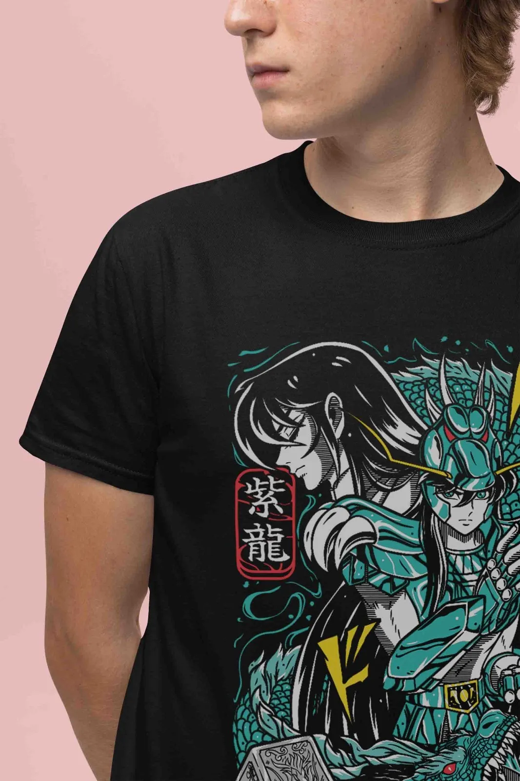 Saint Seiya Shirt Shiryu Tshirt Hyoga T-Shirt Shun Top Ikku Anime Graphic Tee