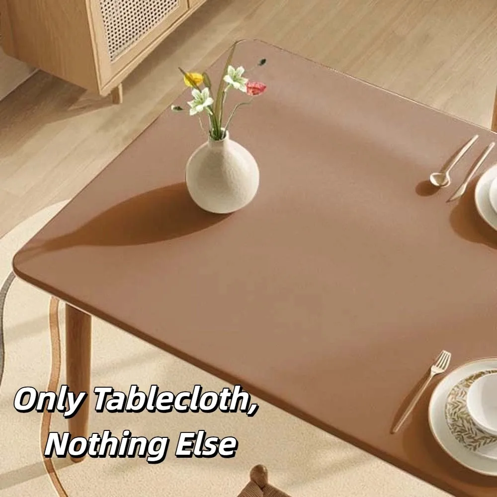 

Rectangular Imitation Sheepskin Tablecloth Full Wrapped Smooth Solid Color Table Cover Anti-Slip Soft Elastic Tea Table Cloth