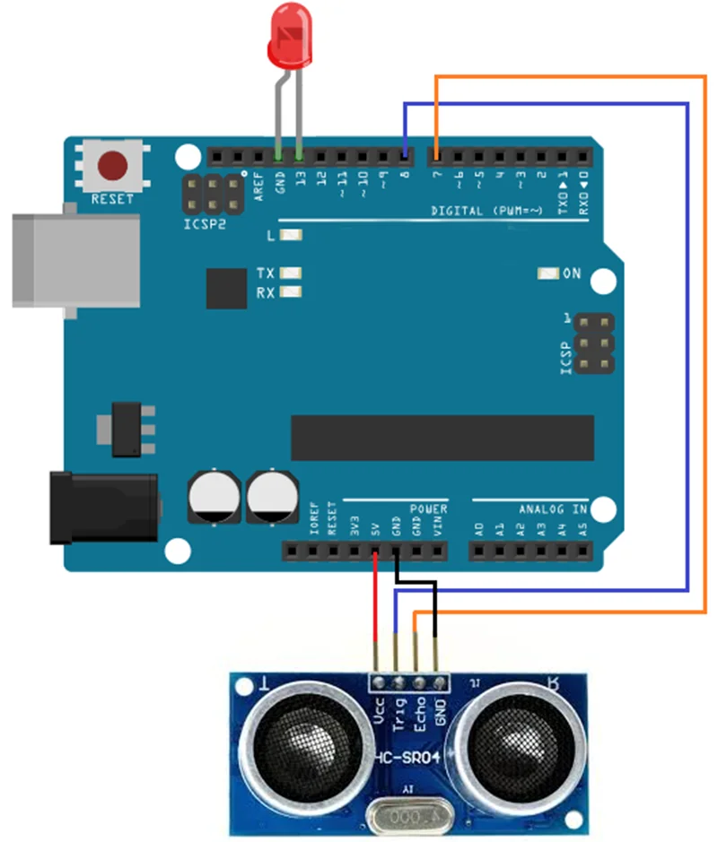 HC-SR04 Ultrasonic Distance Sensor Distance Detection Module + DIYmall 9G 180 Degree Servo + Mounting Servo Bracket Holder