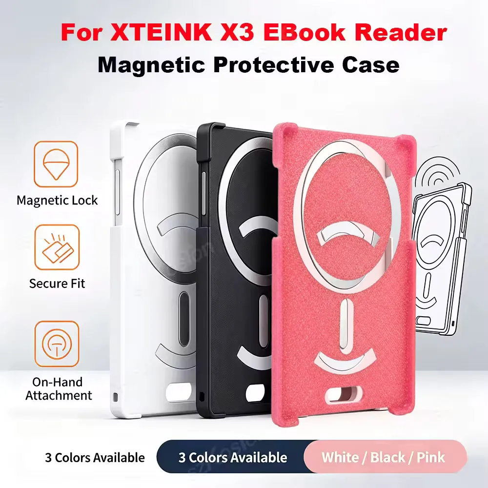 For XTEINK X3 EBook Reader Protection Cover Shell with Magnetic Ring 3D Printing Magnetic Protective Case for XTEINK X3 E-Reader
