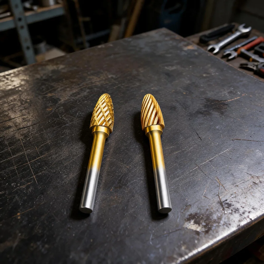 Alloy Rotary Tool Carbide Rotary File AS SHOWN Titanium Coated Grinding Tool Metalworking Tool Secure Grip Shank
