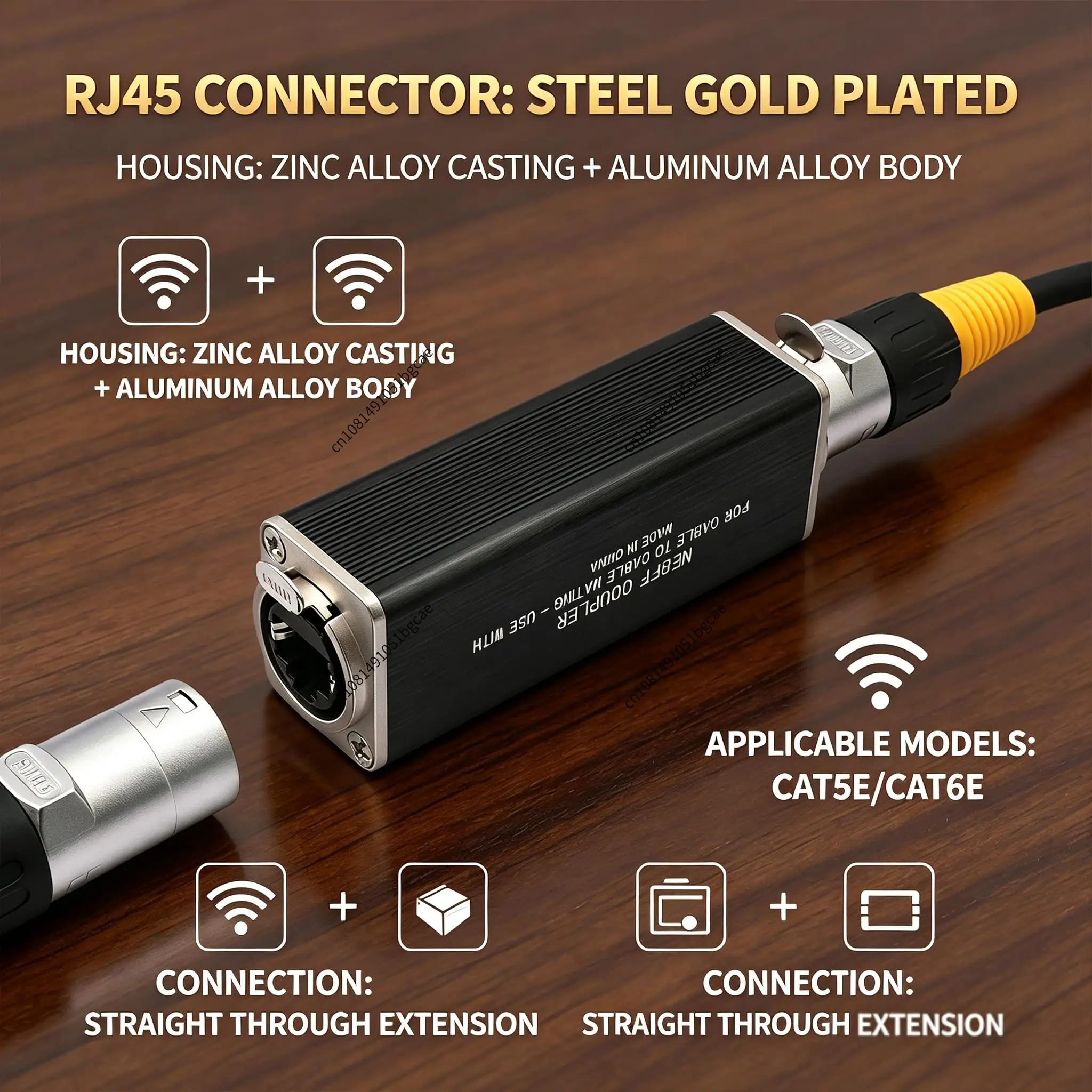 RJ45 Female To Female Ethercon Coupler with Recognized Spring Locking System Network Docking Connector for Cable Extensions