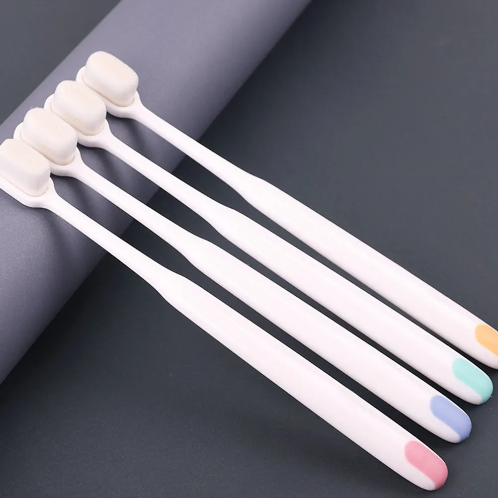 

2 шт. зубные щетки с ультратонкой мягкой щетиной, длинная ручка, эргономичный дизайн, инструмент для чистки полости рта, средство для чистки зубов, для ежедневного использования