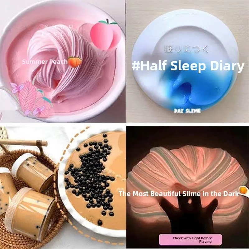 

Trendy Slime Str Relief Mud Girl's Heart Creative Design Toy Bubble Glue That Gets Bigger the More You Play Festive Gift