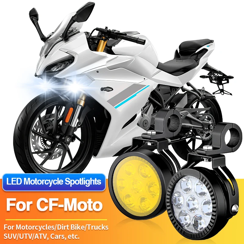 1 Set LED Motorcycles Headlight Two-Color Fog Light Spotlight Off Road for CF-Moto CFORCE 600/625/800 XC/800 XC EPS/1000/Papio