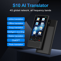 S10 Portable Smart Voice Translator 148 Online19 Offline Languages Real-time Photo Recording Translation 4G WIFI Smart Translate