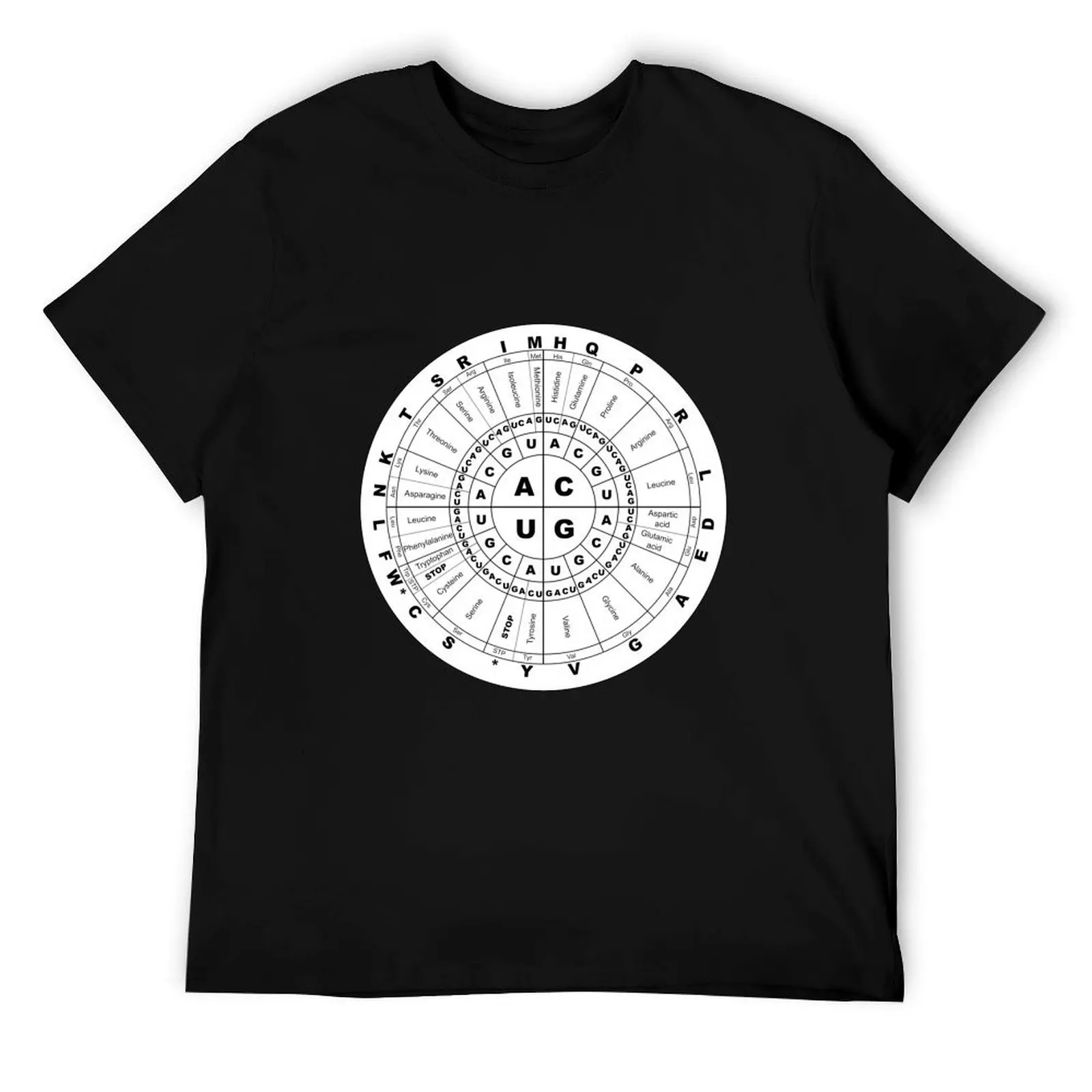 

RNA codon reference wheel T-Shirt cotton t shirt man t shirts for man cotton funny t shirts for man graphic vintage T-Shirt