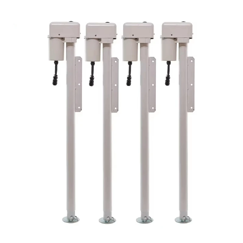 

Electric Caravan RV Truck Stabilizer Lifting Jacks Camper Rolling Leveling Jacks With Controller Remote