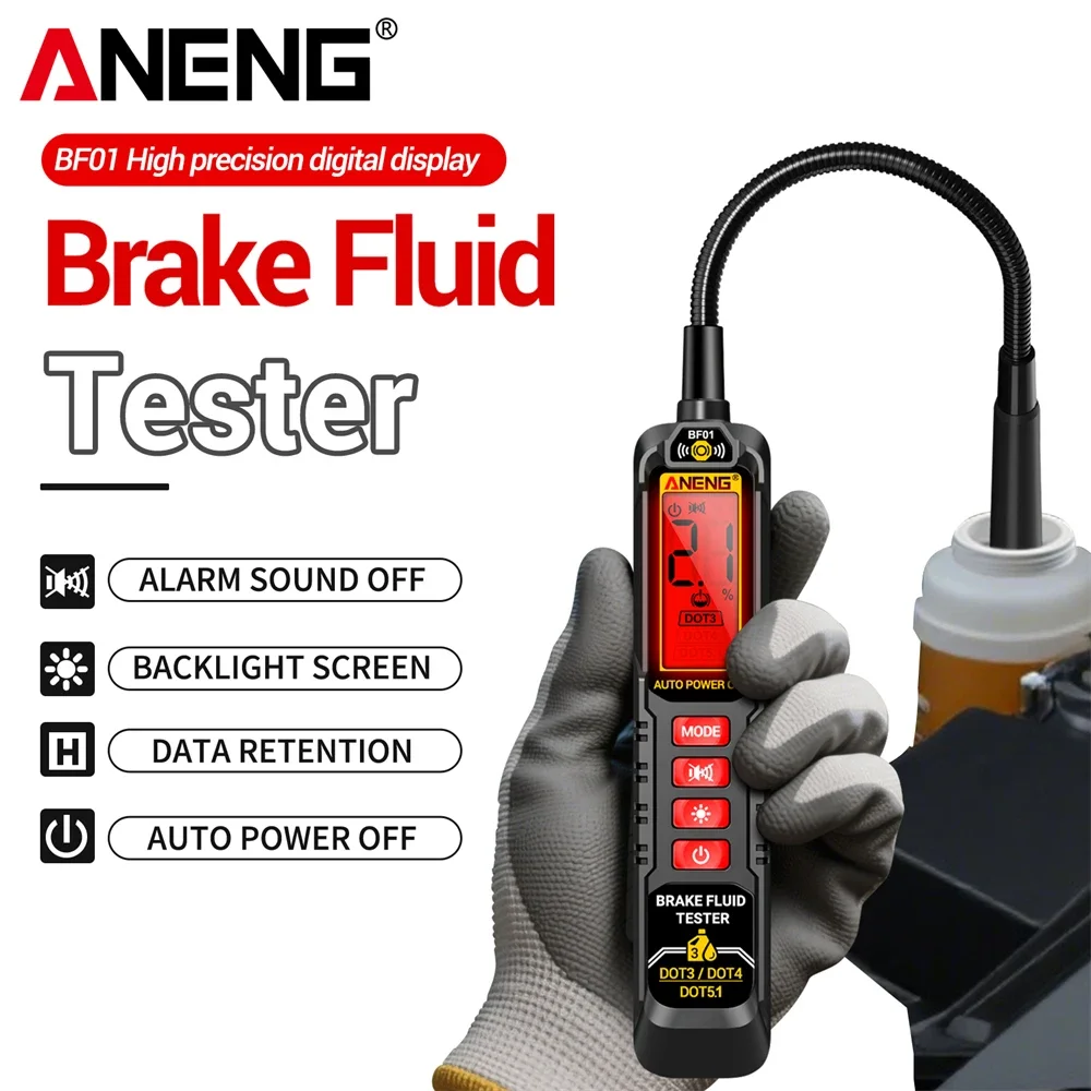 

Универсальный тестер влажности тормозной жидкости для грузовиков ANENG BF01, цифровой автомобильный детектор жидкости, инструменты для проверки качества масла