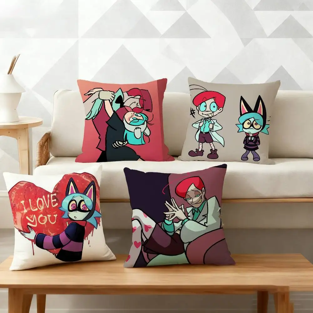 

P-PSYCHO CUTIES Pillow Case Pattern Printed Pillowcase For Living Room Sofa Cushion Cover