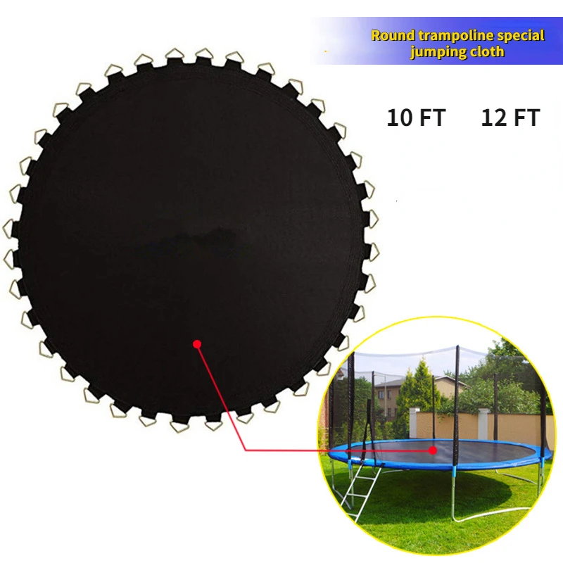 

10/12 Foot Childrens Commercial Round Trampoline Jumping Cloth Outdoor Guard Net Adult Spring Jumping Bed Wear-resistant Mesh