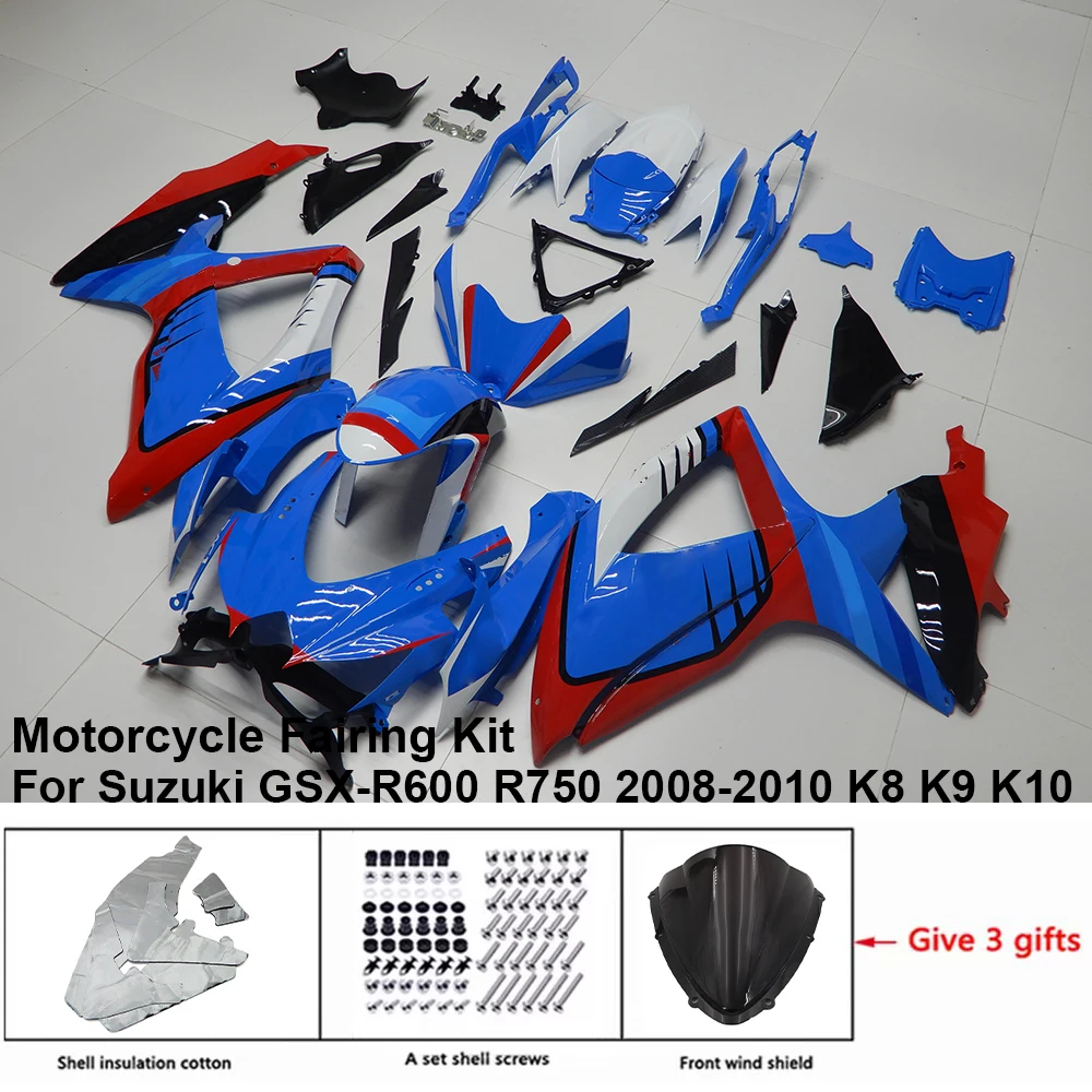 

Motorcycle Fairing Set Body Kit Plastic For Suzuki GSX-R600 R750 2008-2010 K8 K9 K10 Accessories Injection Bodywork S0608-1001b