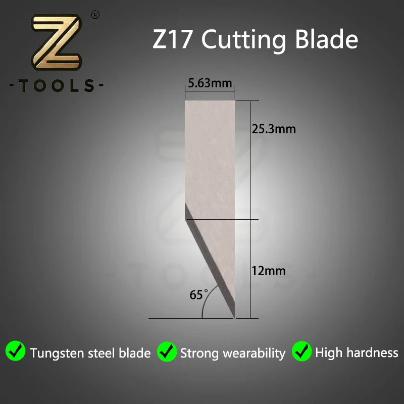 Z17 Tipped Grooving Tools CNC Cutting Blades for Flexible Materials Vibration Blade Oscillating Knife Cutting for PVC KT Board